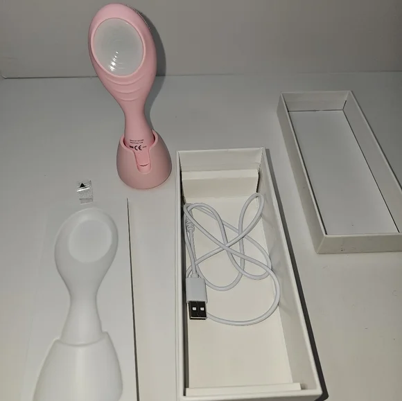 NEW Konka Silicone Cleansing Instrument Pink Red Light - Picture 13 of 16